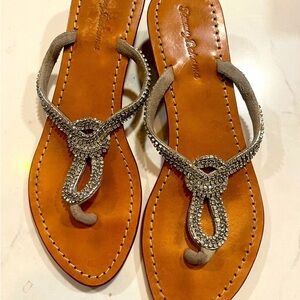 Sam Edelman Tan and Silver Women's Sandals
